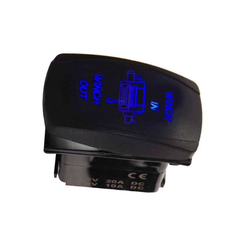ESUPPORT Car 12V 20A Momentary Button Rocker Toggle Switch Blue