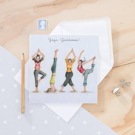 Berni Parker Yoga Birthday Card - Yoga Goddesses