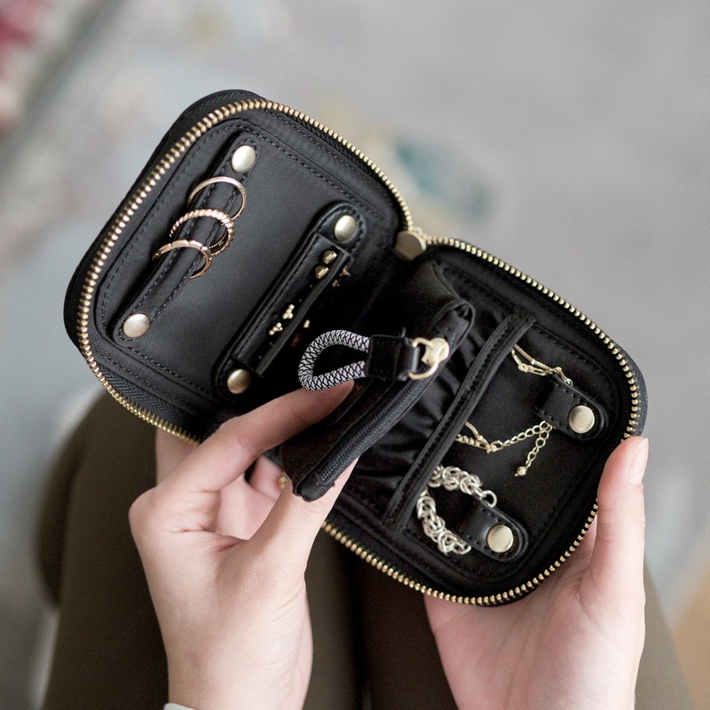 Stackers Recycled Nylon Jewellery Roll - Black