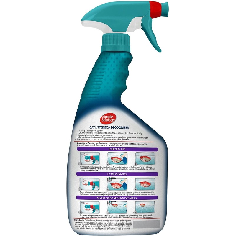 Simple Solution Cat Litter Deodorizer, Litter Box Odor Eliminator, 32