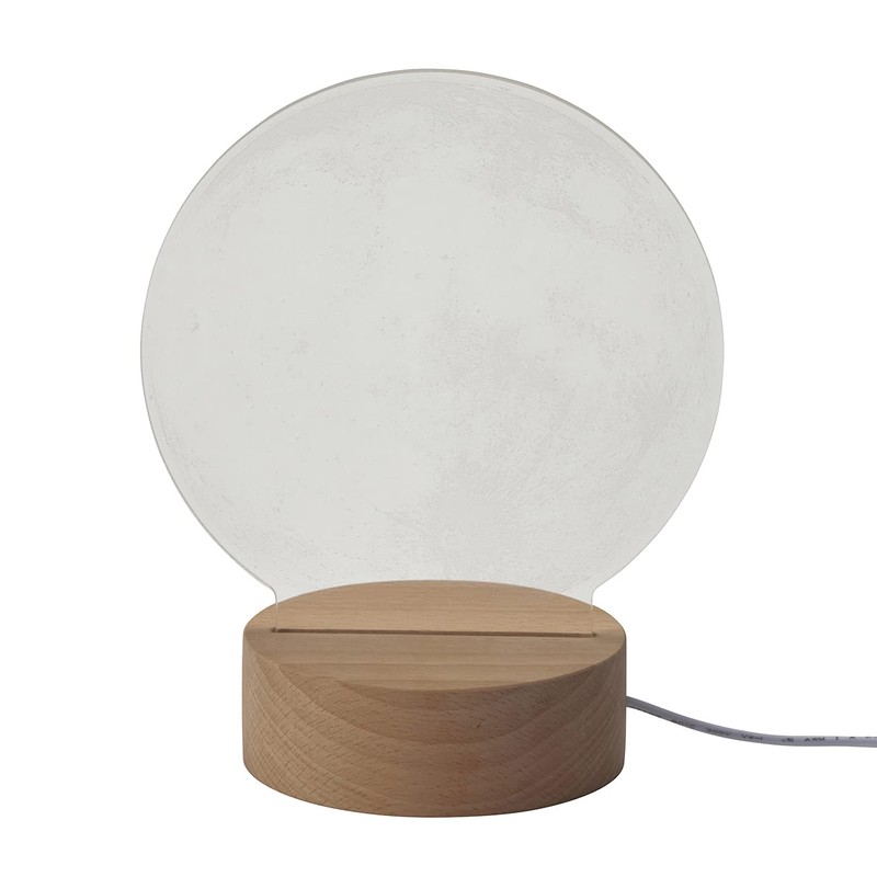 Chatani Sangyo Acrylic LED Light, Moon Interior Light, 15.4 -