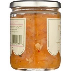 Pickled Pink Vidalia Onion & Peach Relish (16 oz Jar); Gourmet Artisan-Crafted Fruit Relish Pickled in Seasoned Brine, All-Natural