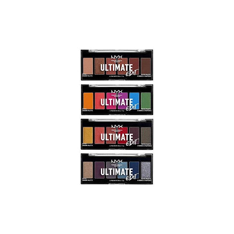NYX Professional Makeup, Ultimate Edit, Paleta de Sombras, Tono Warm
