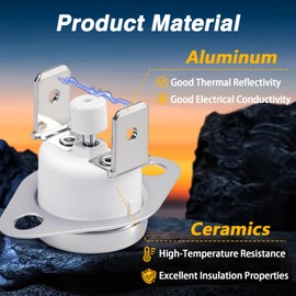 RUHUALIFE 2 PCS Furnace Limit Switches Flame Rollout Switches Limit Thermostat Compatible with Rheem Furnace Limit Switch L350 350F SRL350 Replace #：47-22861-01