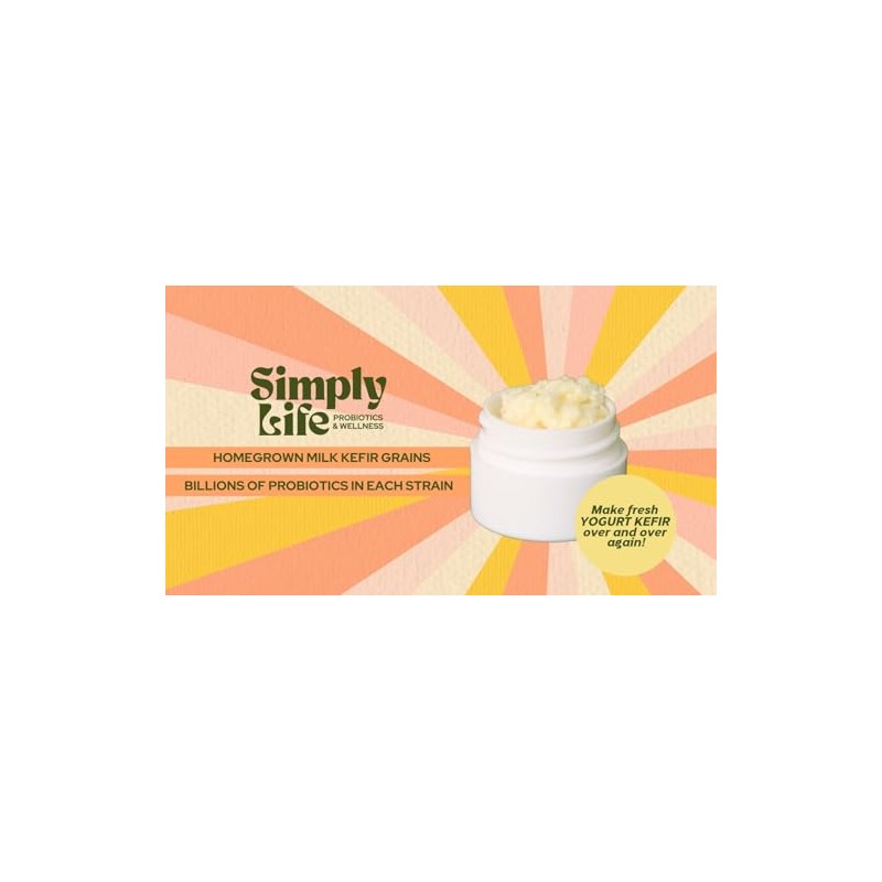 Simply Life Probiotics Milk Kefir Grains,Turkish Strain, Pajaritos de Leche,