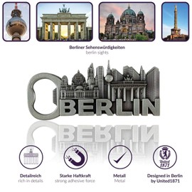 Metal Magnet Berlin Typical Capital Souvenir Fridge Magnet Designed in Germany