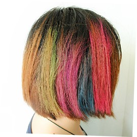 minkissy Temporary Hair Chalks Kit 4 Color Hair Pressed Powder Set for Diy Temporary Hair Dye