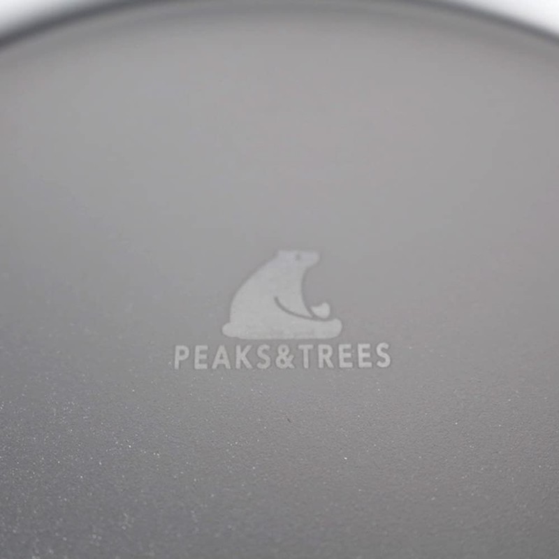 PEAKS&TREES Outdoor Camping Plate, Titanium, Plate, 8.3 inches (21 cm),