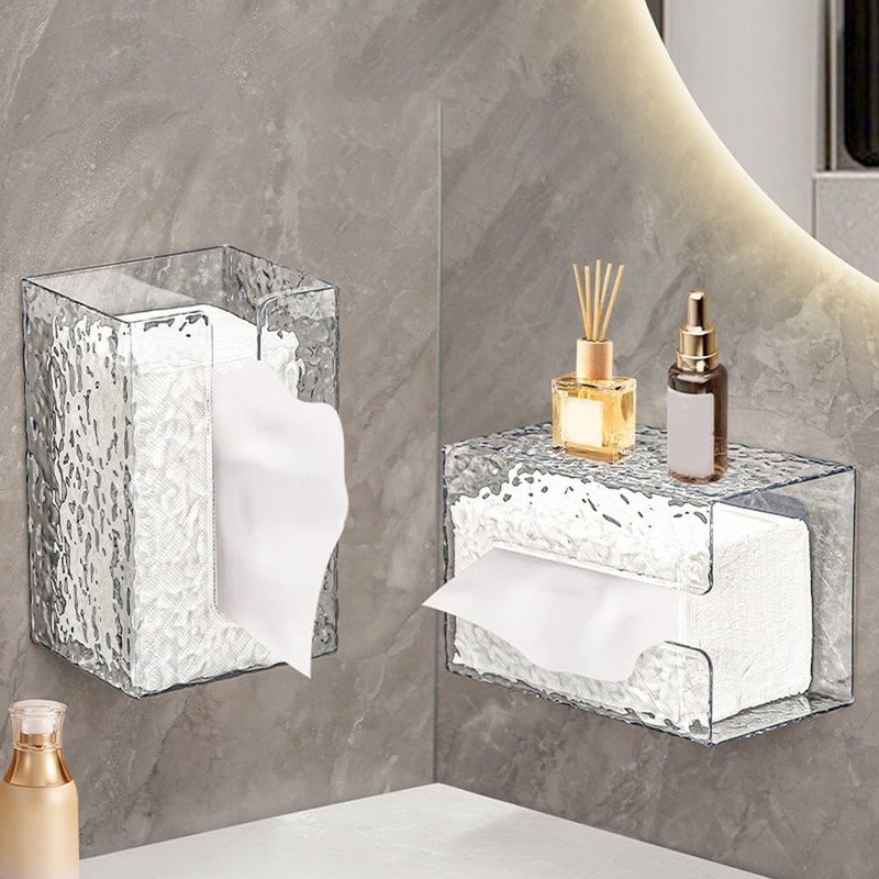 1 x Elegant Multifunctional Glacier Pattern Wall Mounted Tissue Box