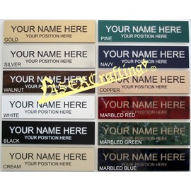 Office Desk Name Plate or Door Sign - Laser Engraved Signage Material - Black