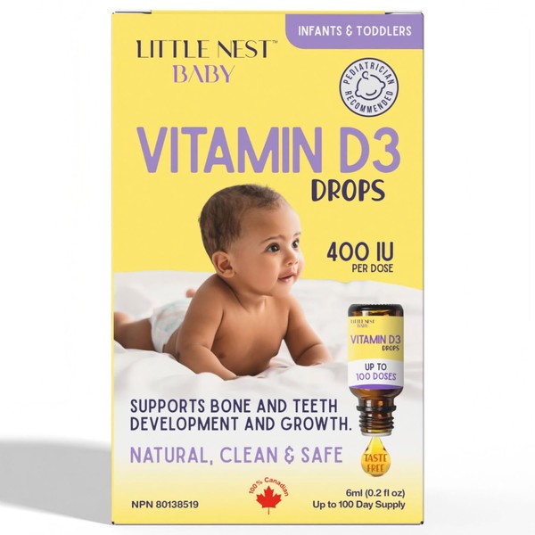 Little Nest: Baby Vitamin D3 Drops – 400 IU per