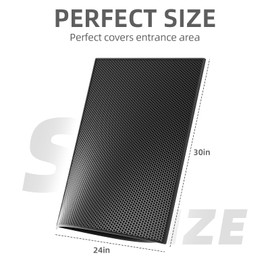 ESTHELLO Cat Litter Mat Large, Cat Litter Trapping Mat, Honeycomb Double Layer Design, Easy to Clean,Washable (30’’ x 24’’ Black