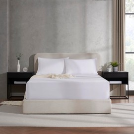 Nestl Bedding 21" Deep Pocket Fitted Sheet – 1800 Deep Pocket Bed Sheet – Hotel Luxury Double Brushed Microfiber Sheets – Deep Pocket Fitted Sheet - Full/White