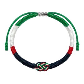 XAM Adjustable Country Flag Color Protection and Lucky String Bracelet Boho Style String Thread Bracelets Jewelry Gifts for Men Women-Palestine