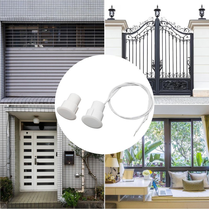 FOCMKEAS Recessed Wired Security Window Door Contact Sensor, Normally Open