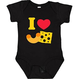 inktastic I Heart Mac and Cheese Baby Bodysuit 12 Months 0040 Black 255a3