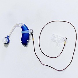 weixiweixi Silicone Hearing Aid Anti-Lost Rope Tangle-free BTE Hearing Aids Holder Straps Children Adult Ear Aids Accessories (Black, Uniaural)