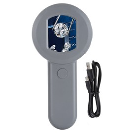 Handheld Digital Microscope 16MP 2.0in Screen 8LED 500mAH Battery Magnifier USB Microscope Camera for Jewelry Identification Grey