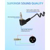 GELRHONR Right Angle 3-Pin Mini XLR to 3.5 mm Coiled