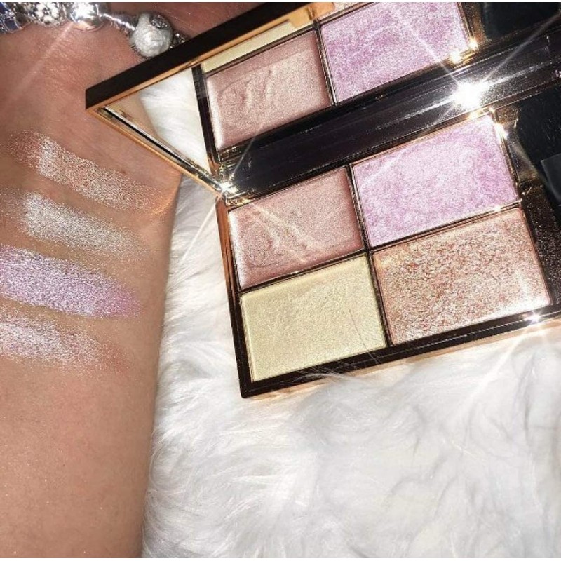 Sleek MakeUP Highlighting Palette, Four Dazzling Shades for a Supercharged