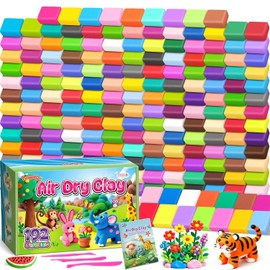 Air Dry Clay 192 Colors, Modeling Magic Clay Set with 3 Sculpting Tools, Arts Crafts Gift for Kids and Beginners