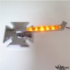 SMT- CHROME BILLET MIRRORS LED BLINKERS TURN SIGNALS MALTESE CROSS