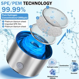 2025 New Hydrogen Water Bottle, Hydrogen Water Generator with Advanced SPE PEM Technology, Portable Rechargeable aquahealth Hydrogen Water for Office, Daily Drinking and Gifts