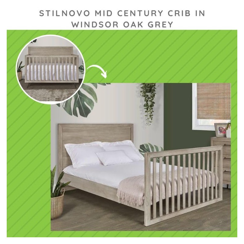 CC KITS Full-Size Conversion Kit Bed Rails for Evolur Cribs