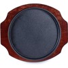 Happy Sales HSGRD-RND95, Large Cast Iron Steak Plate Sizzle Griddle