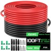 Bateria Power Solar Panel Extension Cable Kit, 10AWG 100FT Solar