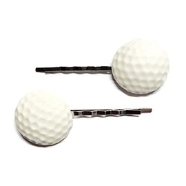 GOLF BALL Sport Handmade Bobby PIn Hair clips - Set of 2