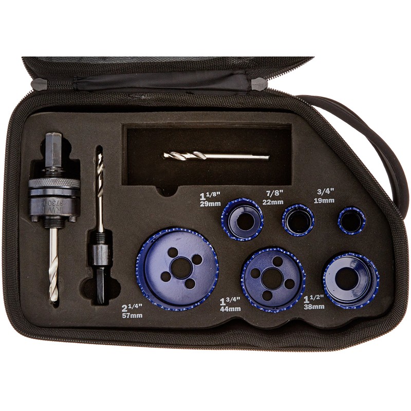 Irwin Industrial Tools 3073002 Plumbers Hole Saw Kit, 9-Piece