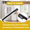 Black Refrigerator Door Handle Set Replace WR12X32350 5304504509 5304504510