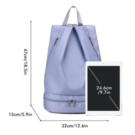 Drawstring Backpack Waterproof with Mesh PocketsString Bag Sackpack Nylon Gym Bag for Swim Sport Hiking Travel Beach,Lightweight Large,PIMK