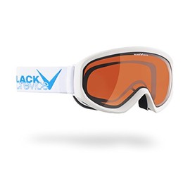 Black Crevice Adult Ski Goggles, White/Orange, One size
