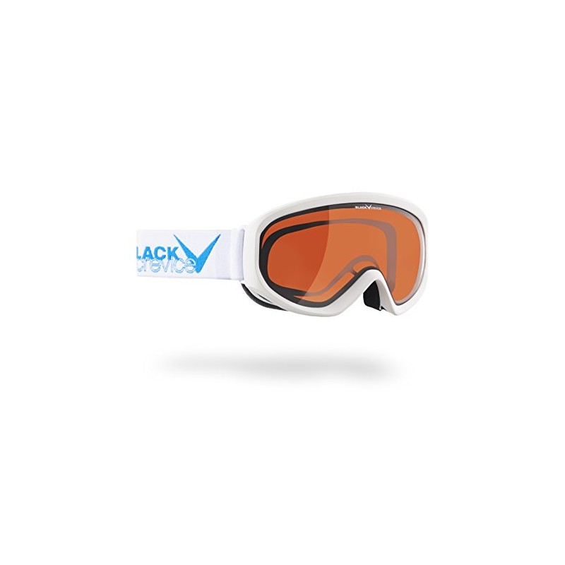 Black Crevice Adult Ski Goggles, White/Orange, One size