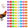 YUXIANLB 80 Pieces Chicken Leg Bands in 8 Colours 16mm