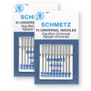 20 Schmetz Universal Sewing Machine Needles - Assorted Sizes -