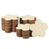 PATIKIL 60mm Wooden Flowers, 50 Pack Unfinished Wood Flowers Blank