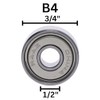 Whiteside B4 Ball Bearing: 3/4 Inch Outside Diameter, 1/4 Inch