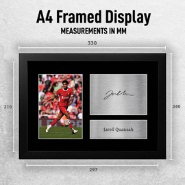 HWC Trading FR A4 Jarell Quansah Liverpool Gifts Printed Signed Autograph Picture for Football Fans and Supporters - A4 Framed