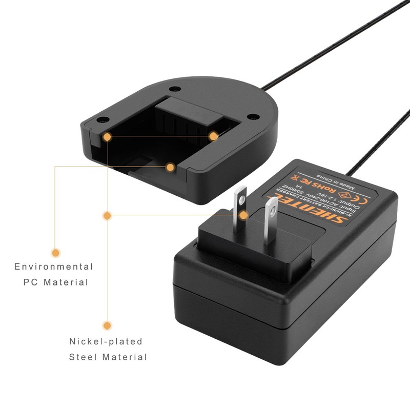 Shentec Multivolt 1.2V-18V Porter Cable Battery Charger Ni-MH/Ni-Cd Compatible with