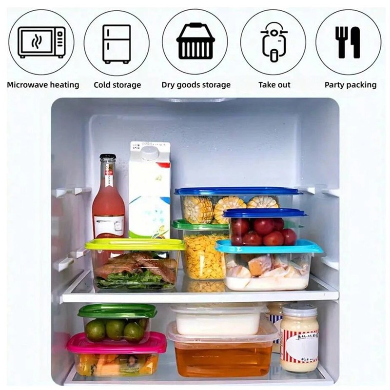 UrbanNest Refrigerator Storage Box – Stackable Transparent Containers with Lids,