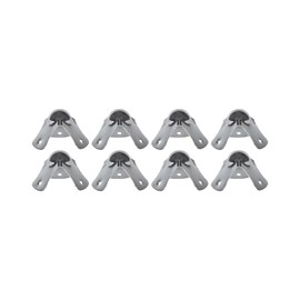 HMF 14950-09 Ball Corner Protectors Galvanised Steel | Pack of 8 | 49 mm | Silver