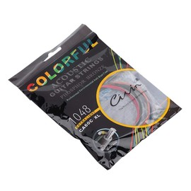 6 Pcs Guitar String, 5 Colors Phosphor Bronze Acoustic Guitar Strings Replacement for Most Guitar