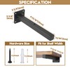 AddGrace 4 Pack Shelf Brackets Wall Mounted Black Shelf Brackets