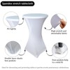 2 Pack White Cocktail Spandex Stretch Square Corners Tablecloth|32"x43" Cocktail