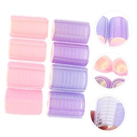 FOMIYES 16Pcs Self Grip Hair Rollers for Home and Salon Styling Includes Large Medium Pink and Purple Curlers No Heat Hair Curler for Curls
