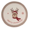 Christmas Printed Woven Braided Table Placemats 15 Inches Round Set