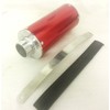 Red CNC Exhaust Can, Strap & Bracket For 110 cc